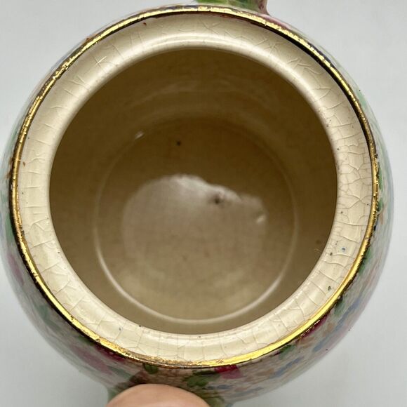 Vintage Royal Winton Teapot England Grimwades Old Cottage Chintz Pre 1960 1 Cup - Picture 11 of 16